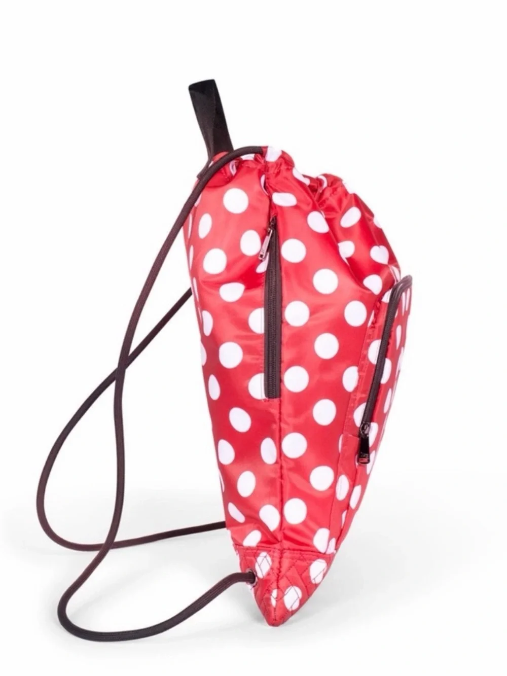 Lug Jumping Jack Drawstring Backpack - Crimson Large Dot (Red, White Polka Dots)
